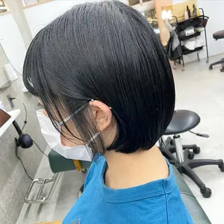 ショート カラー Lull1人美容室 バレイヤージュのヘアスタイル