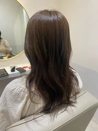 セミロング カラー 韓国ヘア・カラー 🩵SHIZUKUのヘアスタイル