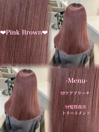 セミロング カラー 🎀ブリーチ🎀栄 艶カラー/yukiのヘアスタイル