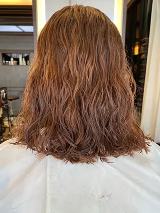 セミロング パーマ 韓国好き🇰🇷 美容師MIKUのヘアスタイル