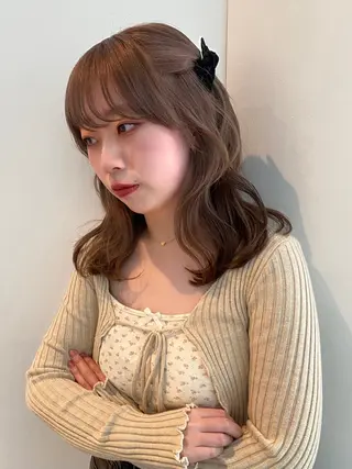 ミディアム カラー mai / linoah˚✧のヘアスタイル