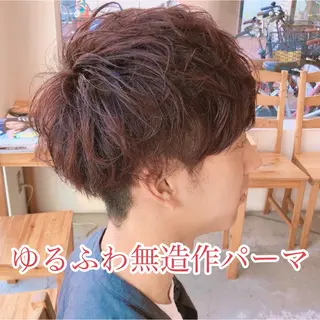 ショート カラー パーマ メンズ ✨髪質改善専門店✨ QOLU✨のヘアスタイル