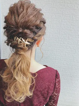 セミロング ヘアアレンジ 久保田 茜のヘアスタイル