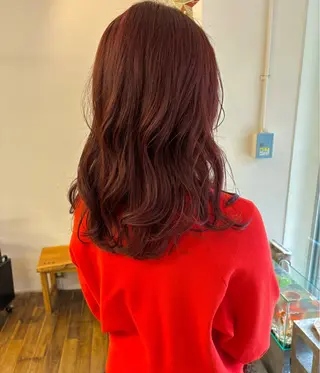 ロング カラー 大阪デザインカラー/ カットモデル募集のヘアスタイル