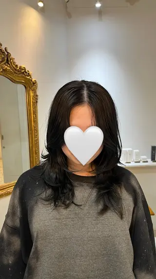 ミディアム 🩶ハイトーン🖤 URARAのヘアスタイル