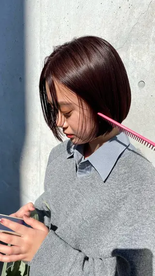 ミディアム カラー 高山沙来/ストレート パーマ特化/縮毛矯正のヘアスタイル