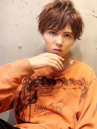 ミディアム カラー メンズ シールエクステ 🪽CHIAKIのヘアスタイル