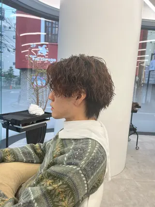 パーマ メンズ 森龍馬 メンズ専門美容師のヘアスタイル