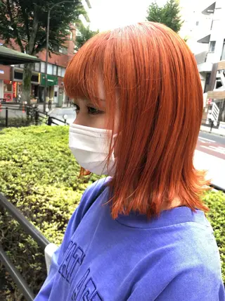 ショート カラー ヘアアレンジ チャンモリパーマ/韓 国/Minami🦋のヘアスタイル