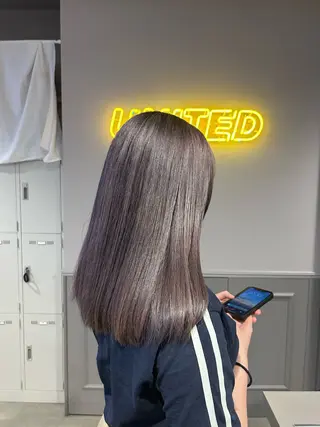 ロング カラー パーマ ヘアアレンジ メンズ キッズ ブリーチなしカラー/ ブラウン/レイヤーのヘアスタイル