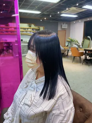 セミロング ))カラー特化(( 渡邉 怜のヘアスタイル