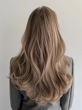 セミロング カラー LAWE.北堀江/ 韓国エクステのヘアスタイル