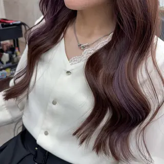 ロング カラー JUNSHIN🦋 ヘアセット／カラーのヘアスタイル