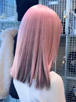 セミロング 💖ムラ修正ブリーチ 💖【YUU】のヘアスタイル