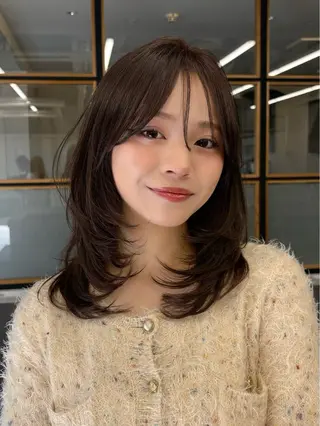 ミディアム 💗韓国ヘア/透明感 💗若菜あいこのヘアスタイル