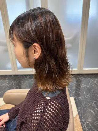 ミディアム パーマ 髪質改善特化 赤塚雄輝のヘアスタイル