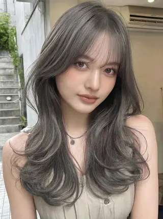 ロング ✨ブリーチなし× 髪質改善⚡新宿駅近のヘアスタイル