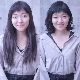 ミディアム カラー 及川 光のヘアスタイル