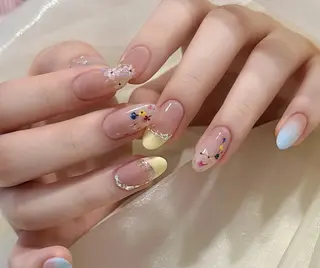 ネイル By moonネイル 🌷ワンホン/韓国風のネイルデザイン