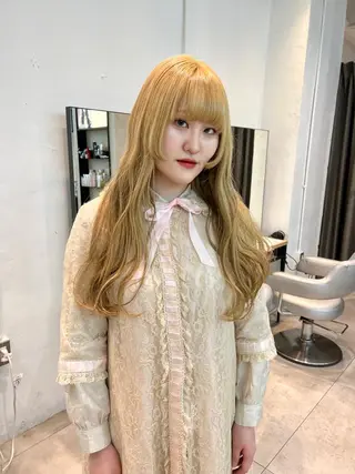 ロング カラー 顔周りカット/透明感 カラー✂️MEIのヘアスタイル