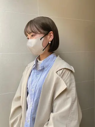 ショート カラー ボブ/ミニボブ 透明感カラーkadoのヘアスタイル