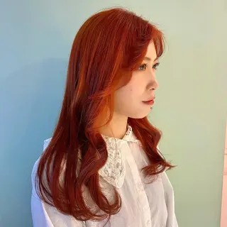 ロング 推しカラー🌙 RIHOのヘアスタイル