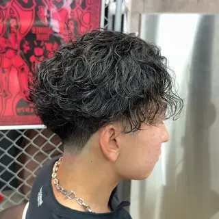 ショート パーマ ヘアアレンジ メンズ MENIN メンズ サロン　望月　涼太のヘアスタイル