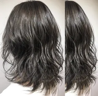 セミロング カラー box mico. mutsumiのヘアスタイル