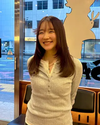 ロング カラー SASAnagano 堀内未梨のヘアスタイル