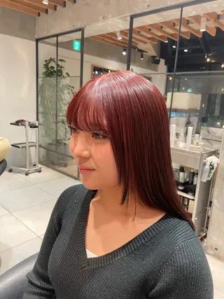 セミロング 髪質改善✨高級カラー 野井琢生のヘアスタイル