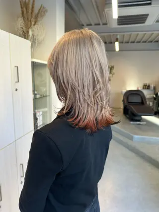 ミディアム カラー ハイトーン×似合わせ 🌱中川慎之介のヘアスタイル