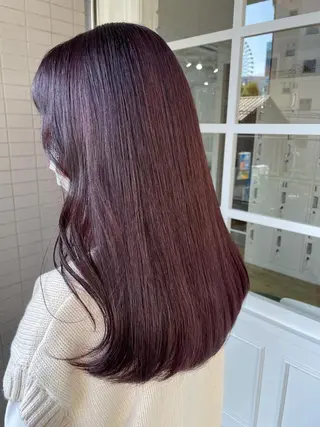 ロング カラー 酸性縮毛矯正 梅田茶屋町 Juriのヘアスタイル