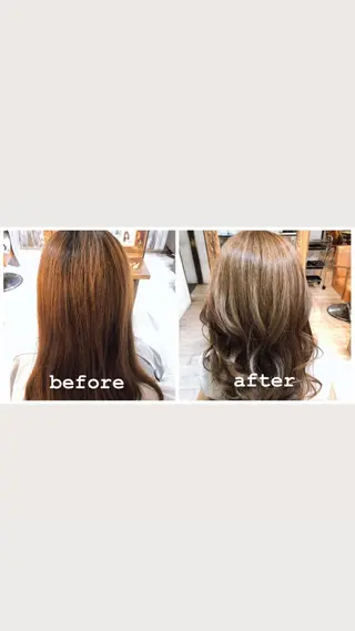 セミロング カラー 中村 優志のヘアスタイル