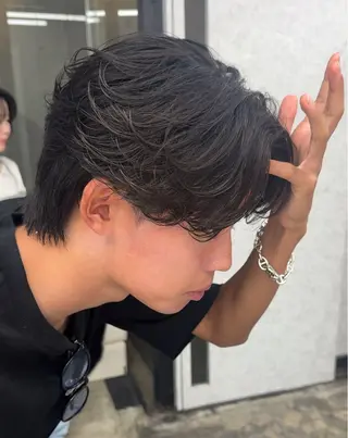 ショート カラー メンズ 岩佐 柚太のヘアスタイル