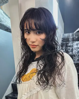 ミディアム パーマ レイヤー/パーマ /ウルフ/nabeのヘアスタイル