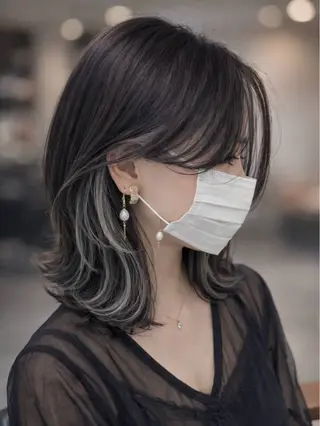 ミディアム 1%【横浜】 髪質改善&ケアカラーのヘアスタイル