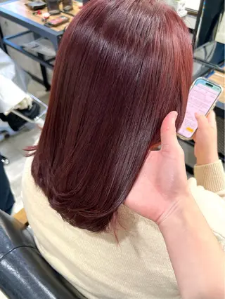 セミロング カラー パーマ 成城美容室 YOSHIMURAのヘアスタイル