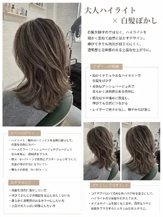 セミロング 【ハイライトに自信】 福田 将太のヘアスタイル