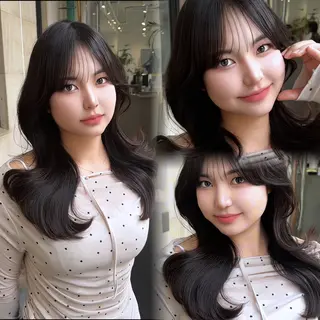 セミロング 韓国系レイヤー特化 hiroのヘアスタイル