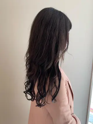 ロング カラー 顔まわりカット✄ ベージュカラー🧸のヘアスタイル
