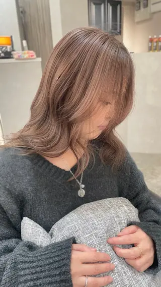 カラー バレイヤージュモデル 募集👒ヨンスクのヘアスタイル