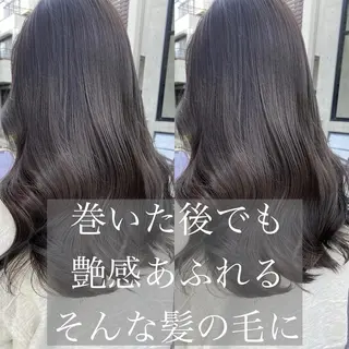 ミディアム カラー 縮毛矯正×艶髪カラー 髪質改善/三ツ木のヘアスタイル