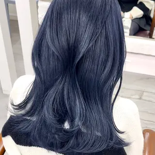 セミロング カラー 天王寺韓国ヘア 小山歓実のヘアスタイル
