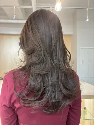 ロング ボブ/ベージュ /MIYUのヘアスタイル