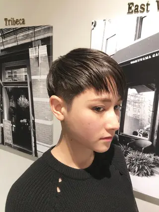 ショート カラー 【店長】外国人風 メンズヘア尾上雄輝のヘアスタイル