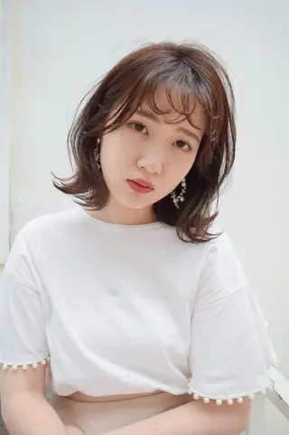 ミディアム 美髪形成！色素改善！ 秋田　和輝のヘアスタイル