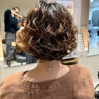 カラー パーマ 惣木 菜穂のヘアスタイル
