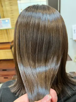 ミディアム カラー 頭皮×髪質改善 透明感カラー💎中村のヘアスタイル