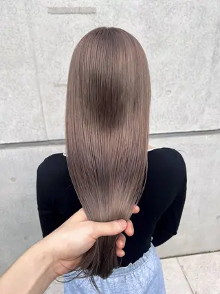 セミロング カラー ✨縮毛矯正✖︎顔周り レイヤー✨ナカムラのヘアスタイル