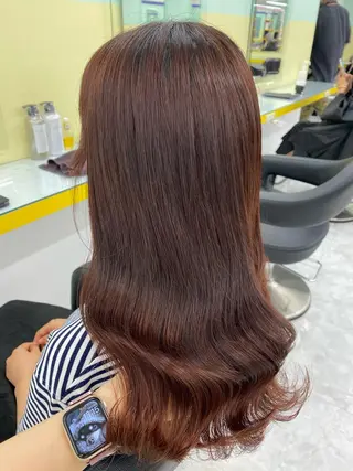 セミロング カラー パーマ ヘアアレンジ 🐩推し活🐩 FUTABA🍒のヘアスタイル
